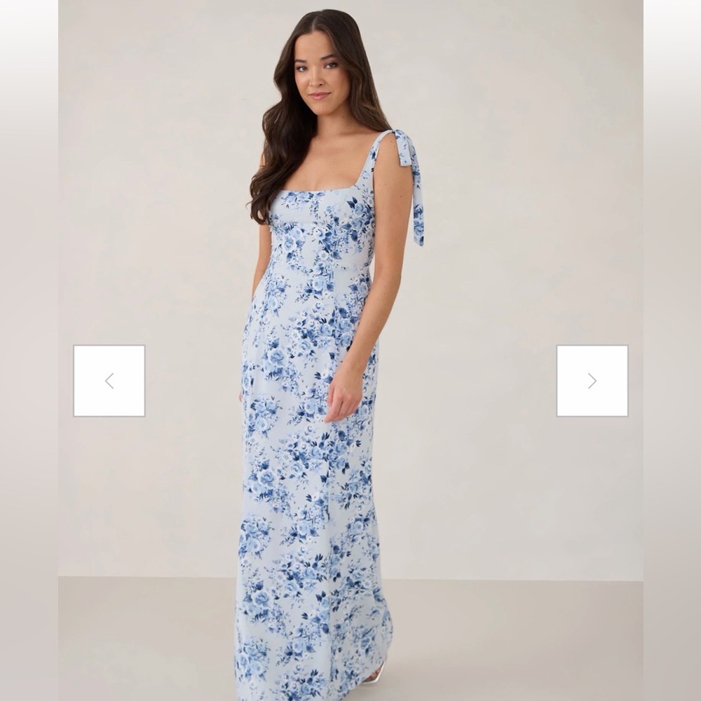 Park & Fifth Blue Floral Maxi Dress